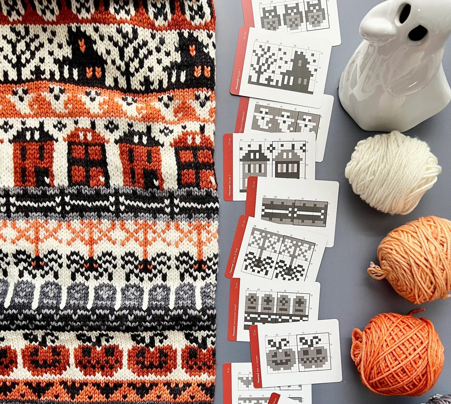 Haunted Doodle Deck: Knitting Chart & Stitch Dictionary cards