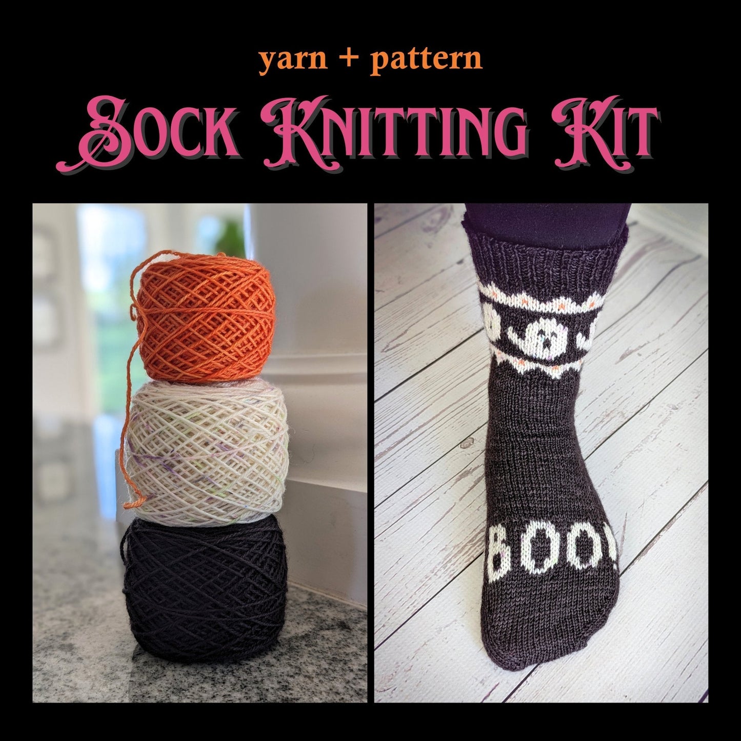 Hello Boo-tiful - Hand-Dyed Sock Yarn Kit