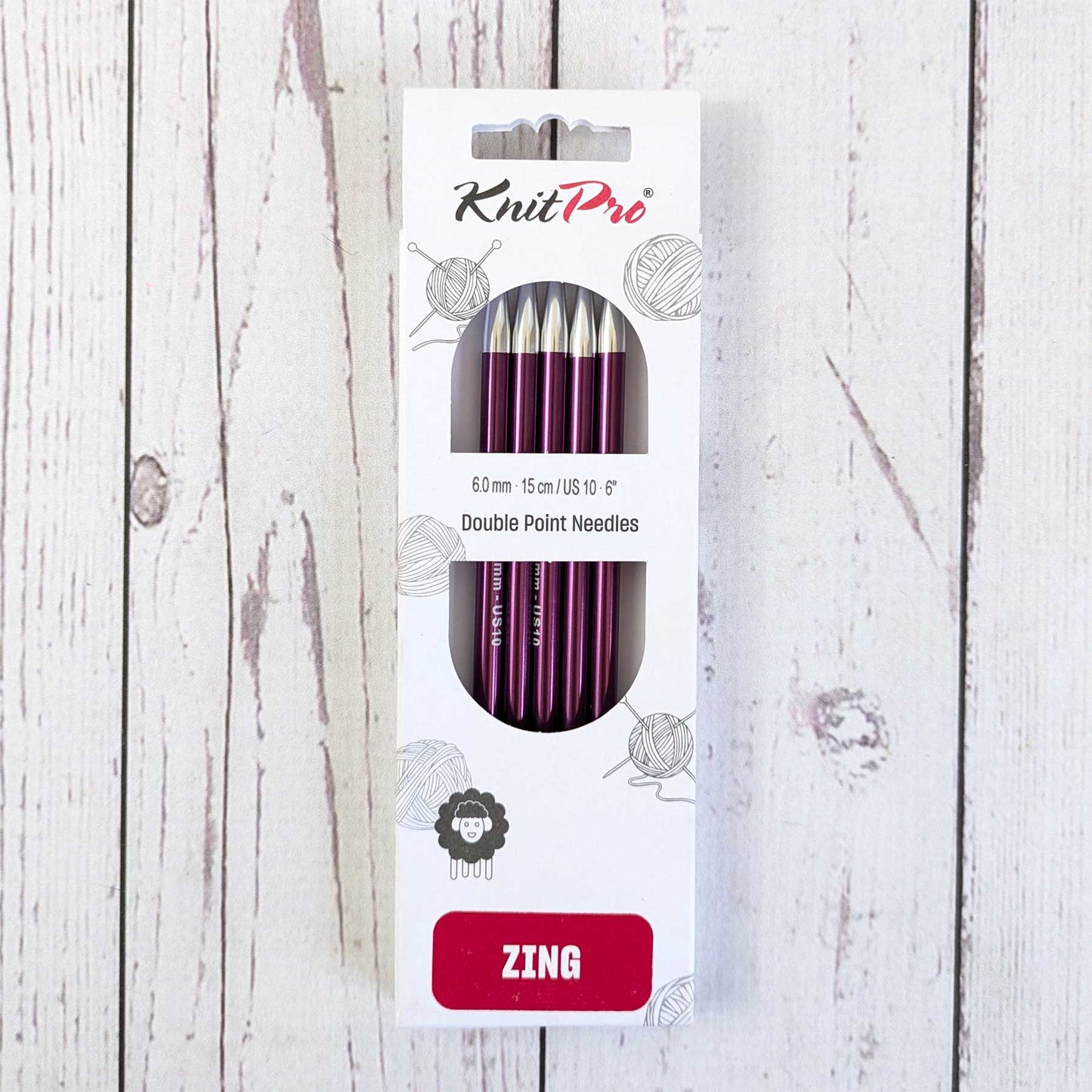 Zing Double Pointed Knitting Needles - 6"