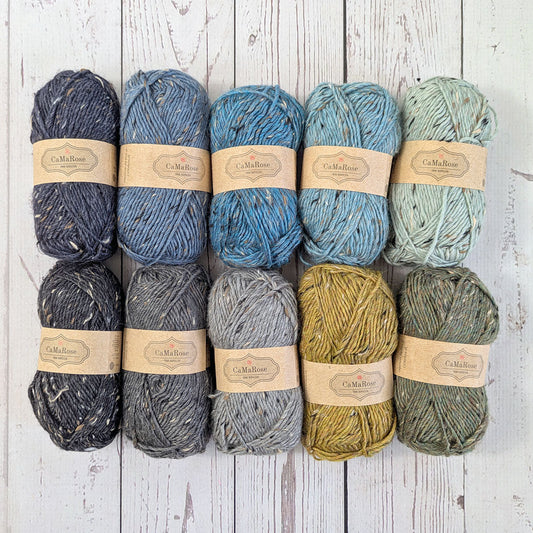 Llama Tweed Yarn – Soft Single-Ply Llama & Merino DK with Classic Tweed Texture