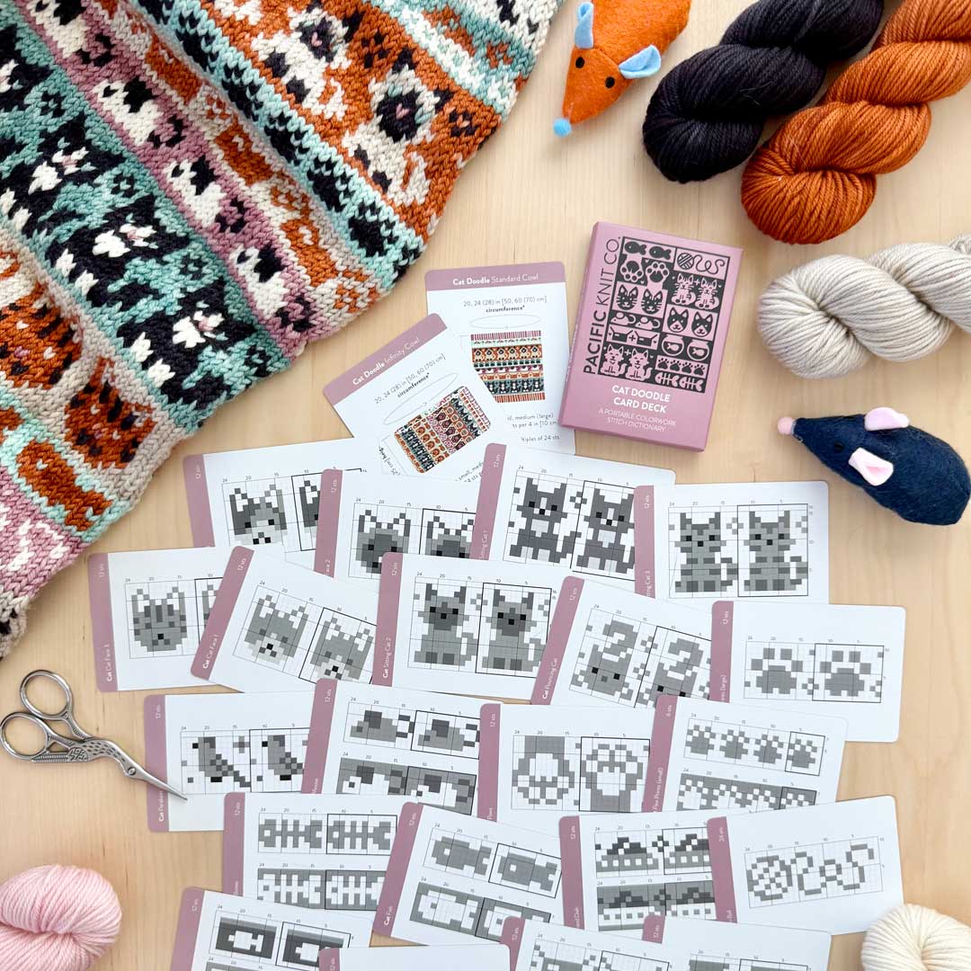 Cat Doodle Deck: Knitting Charts & Stitch Dictionary Cards for Cat Lovers
