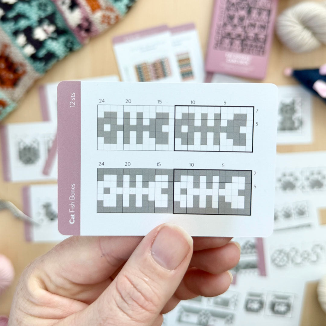 Cat Doodle Deck: Knitting Charts & Stitch Dictionary Cards for Cat Lovers