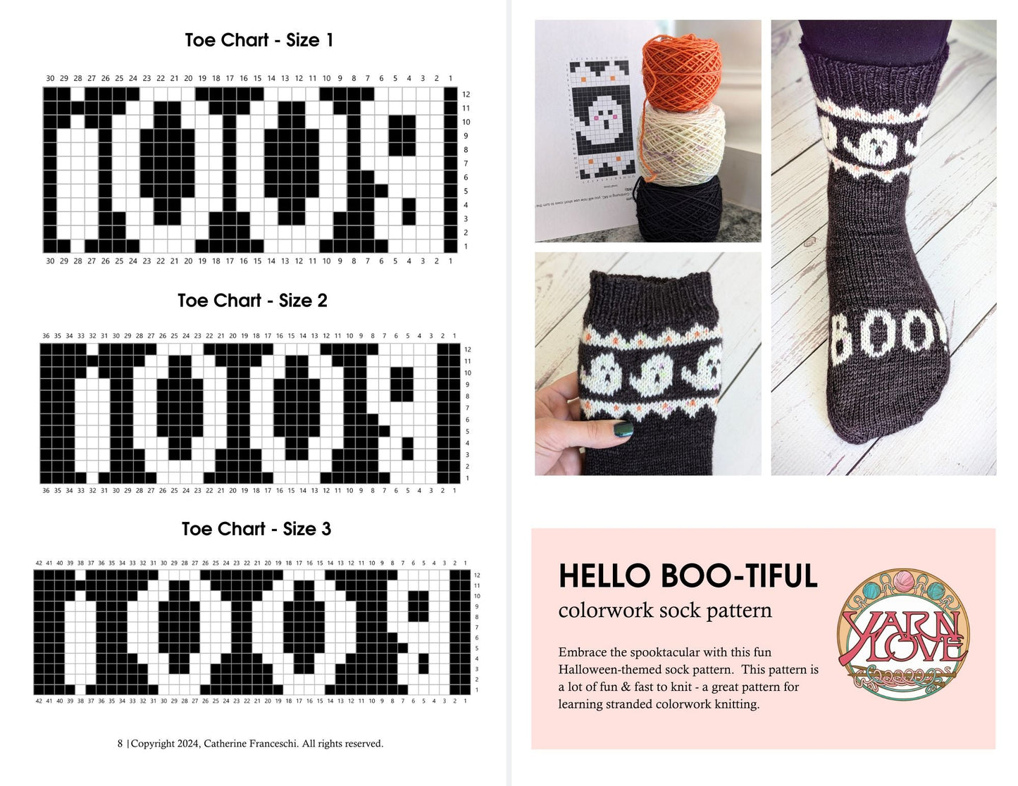 Hello Boo-tiful! - Cute Halloween Sock Kit in Merino Yarn