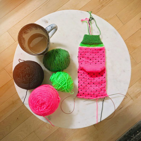 One In a Melon - Everyday Knits Colorwork Sock Kit – Beginner-Friendly