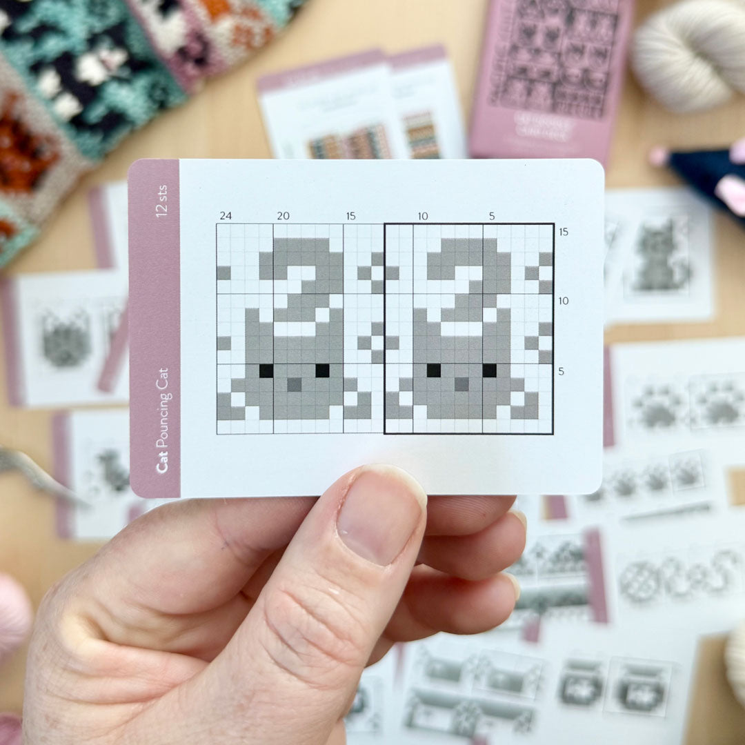 Cat Doodle Deck: Knitting Charts & Stitch Dictionary Cards for Cat Lovers