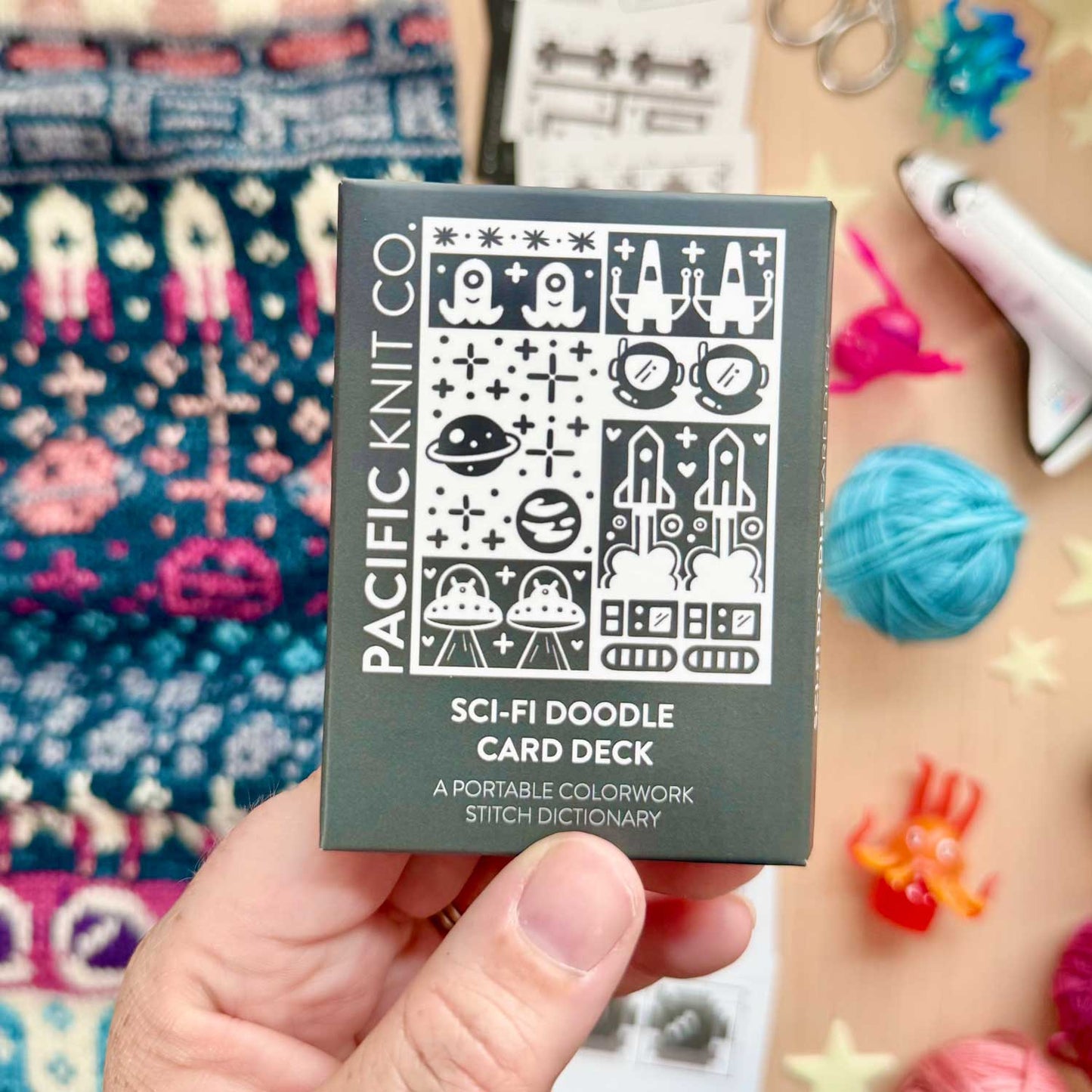 SciFi Doodle Deck: Knitting Chart & Stitch Dictionary cards