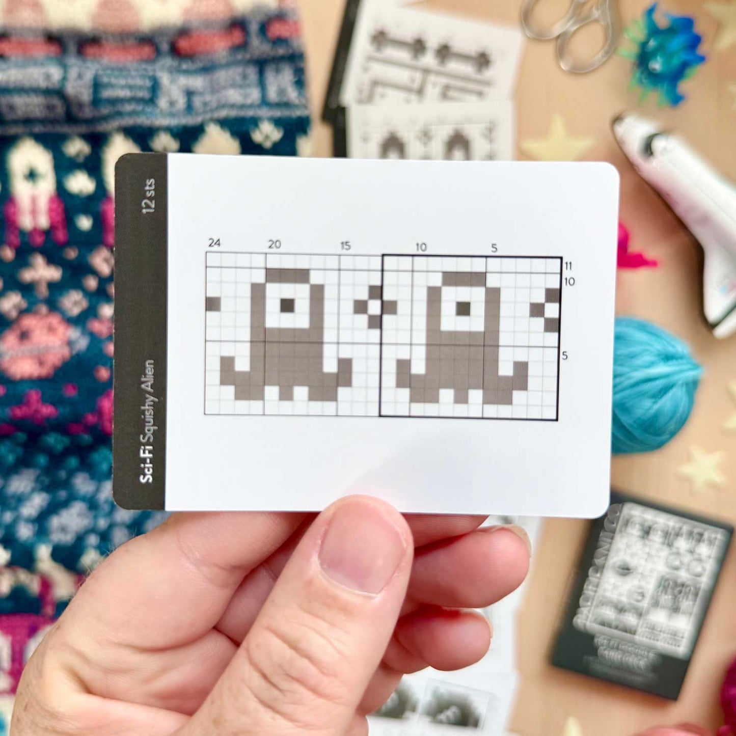 SciFi Doodle Deck: Knitting Chart & Stitch Dictionary cards