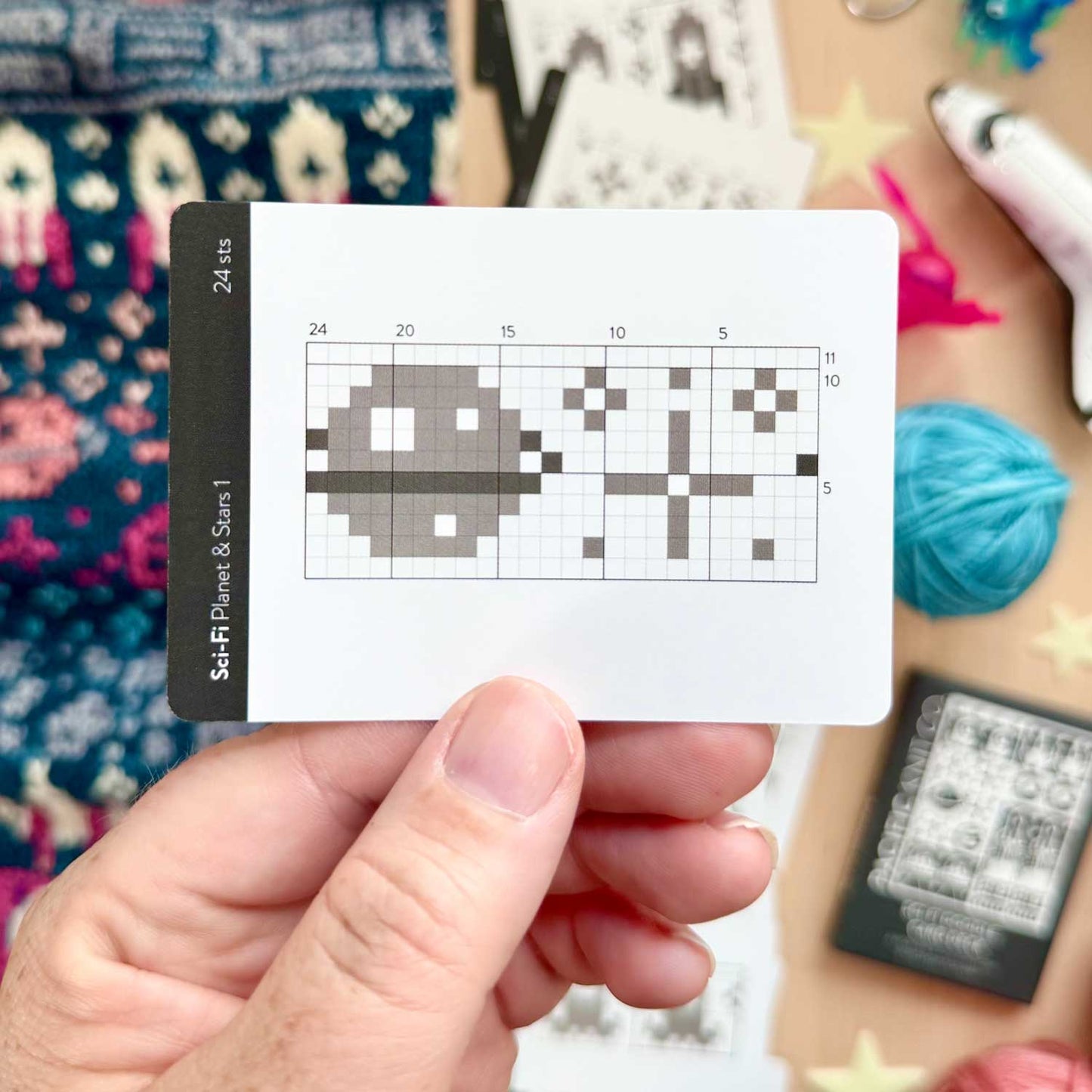 SciFi Doodle Deck: Knitting Chart & Stitch Dictionary cards