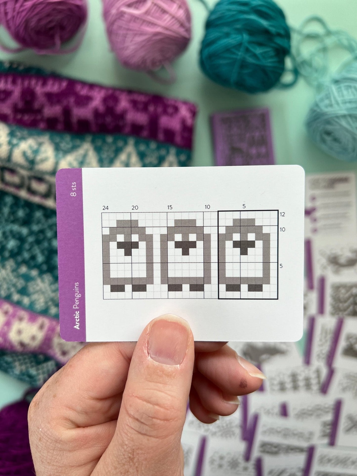 Arctic Doodle Deck: Knitting Chart & Stitch Dictionary Cards