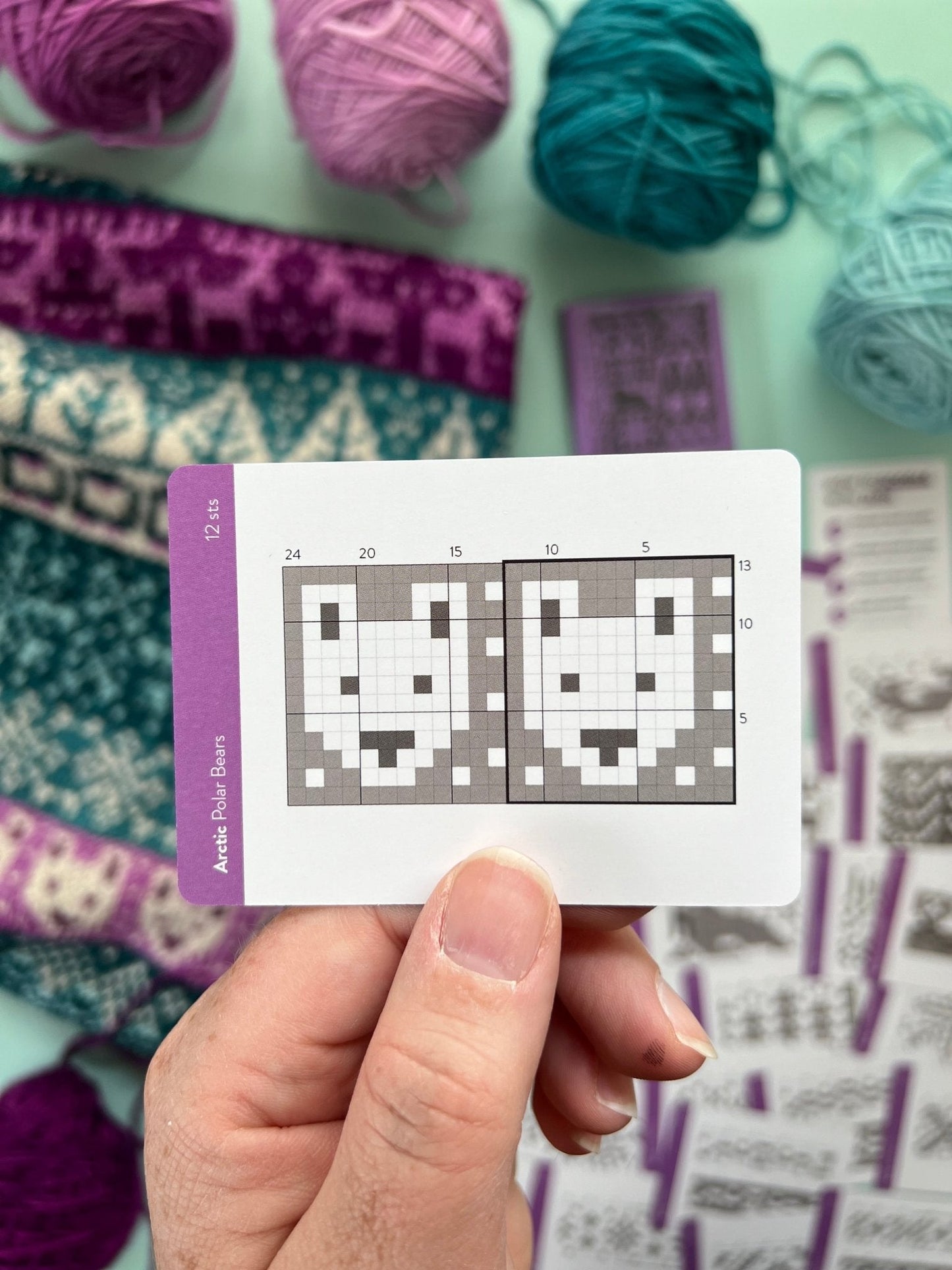 Arctic Doodle Deck: Knitting Chart & Stitch Dictionary Cards