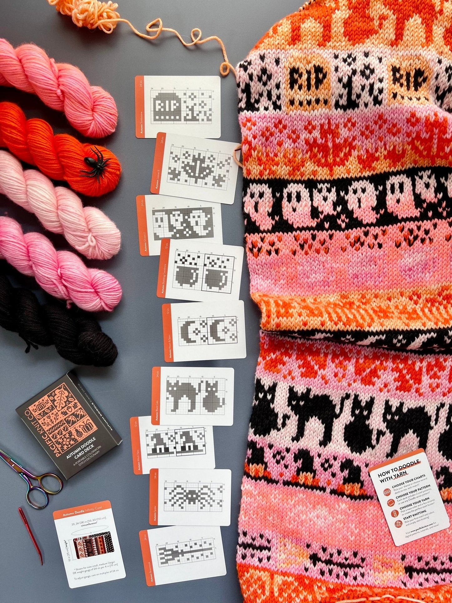 Autumn Doodle Deck: Knitting Chart & Stitch Dictionary cards