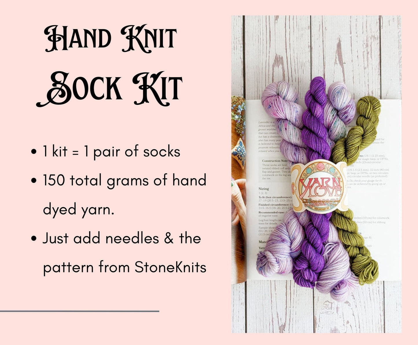 Blooming Lavender Hand-Dyed Sock Yarn Kit