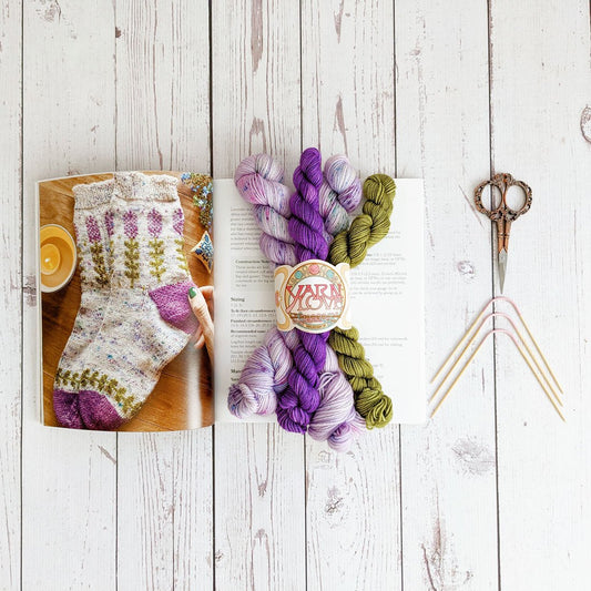 Blooming Lavender Hand-Dyed Sock Yarn Kit