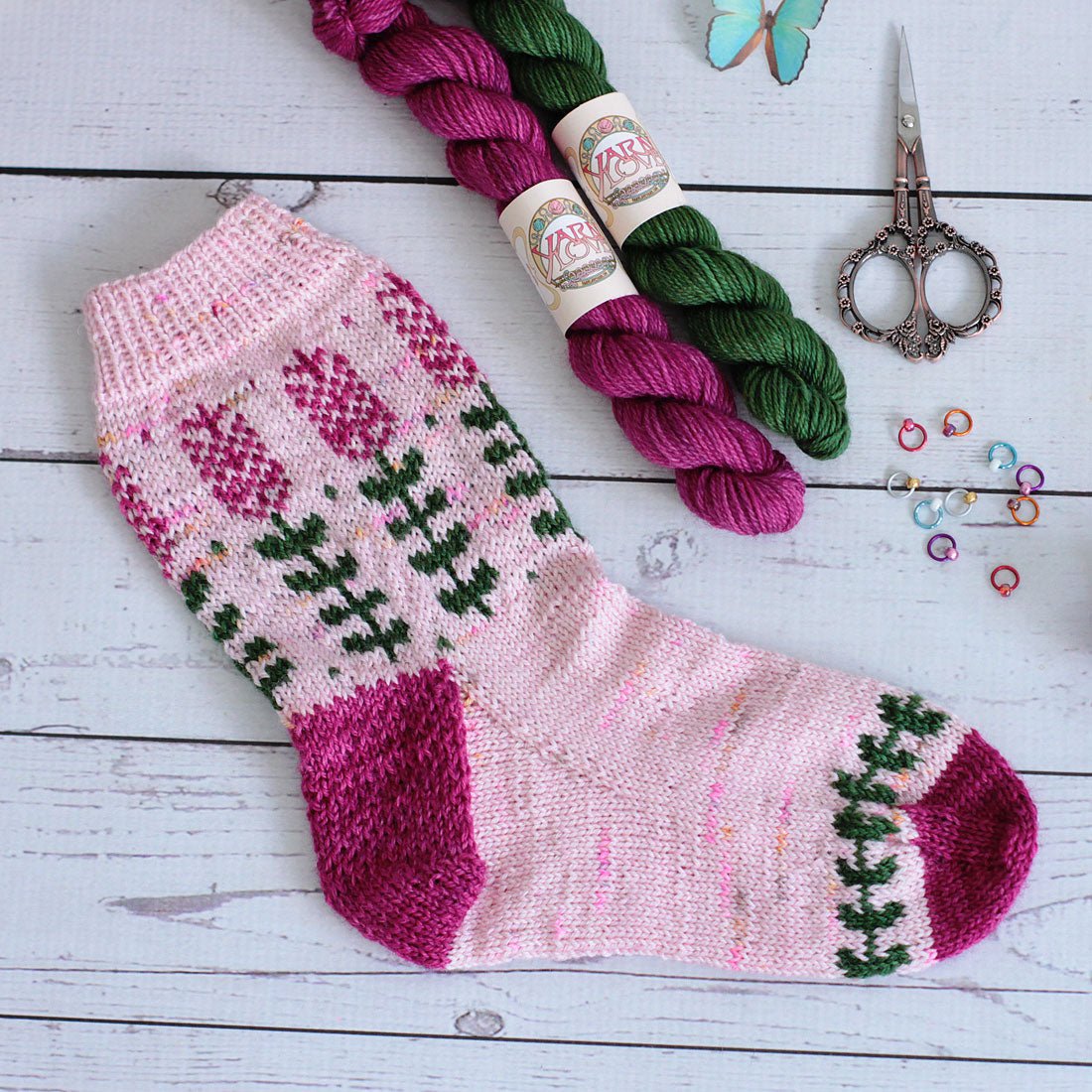 Blooming Lavender Hand-Dyed Sock Yarn Kit