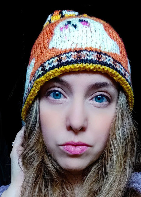Boo - Yah Ghost Hat Digital Knitting Pattern