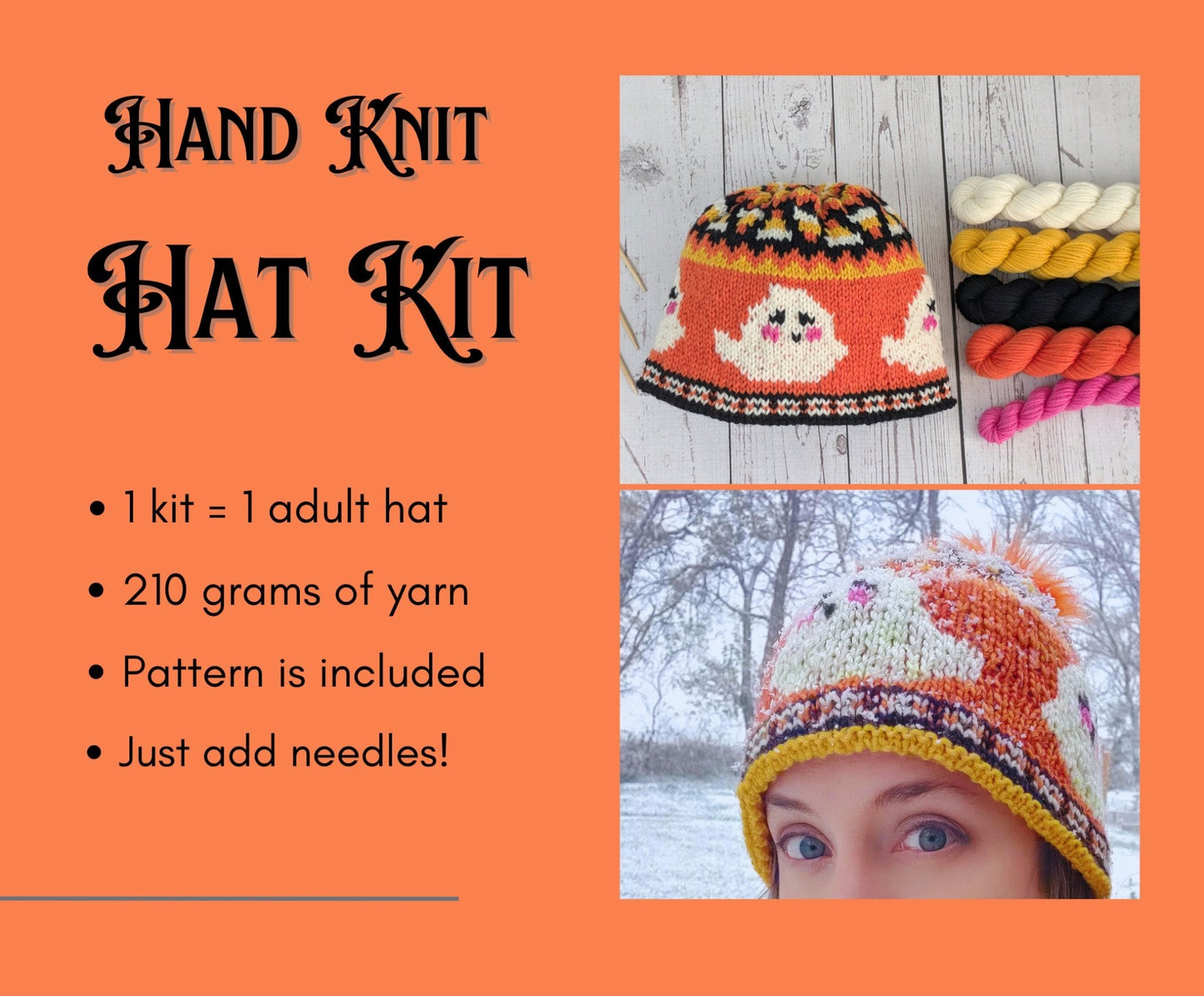 Boo-Yah Hat Kit + Knitting Pattern - Everyday Knits
