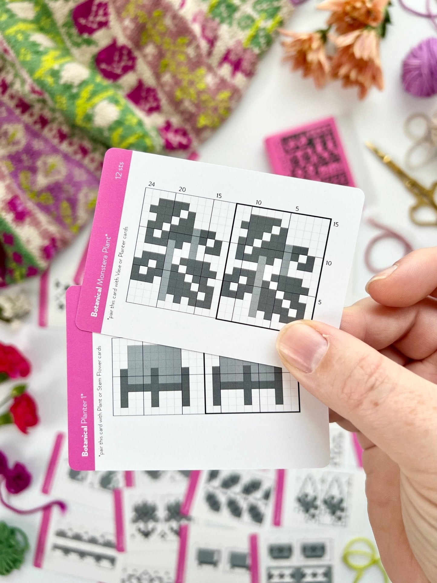 Botanical Doodle Deck: Knitting Chart & Stitch Dictionary Cards