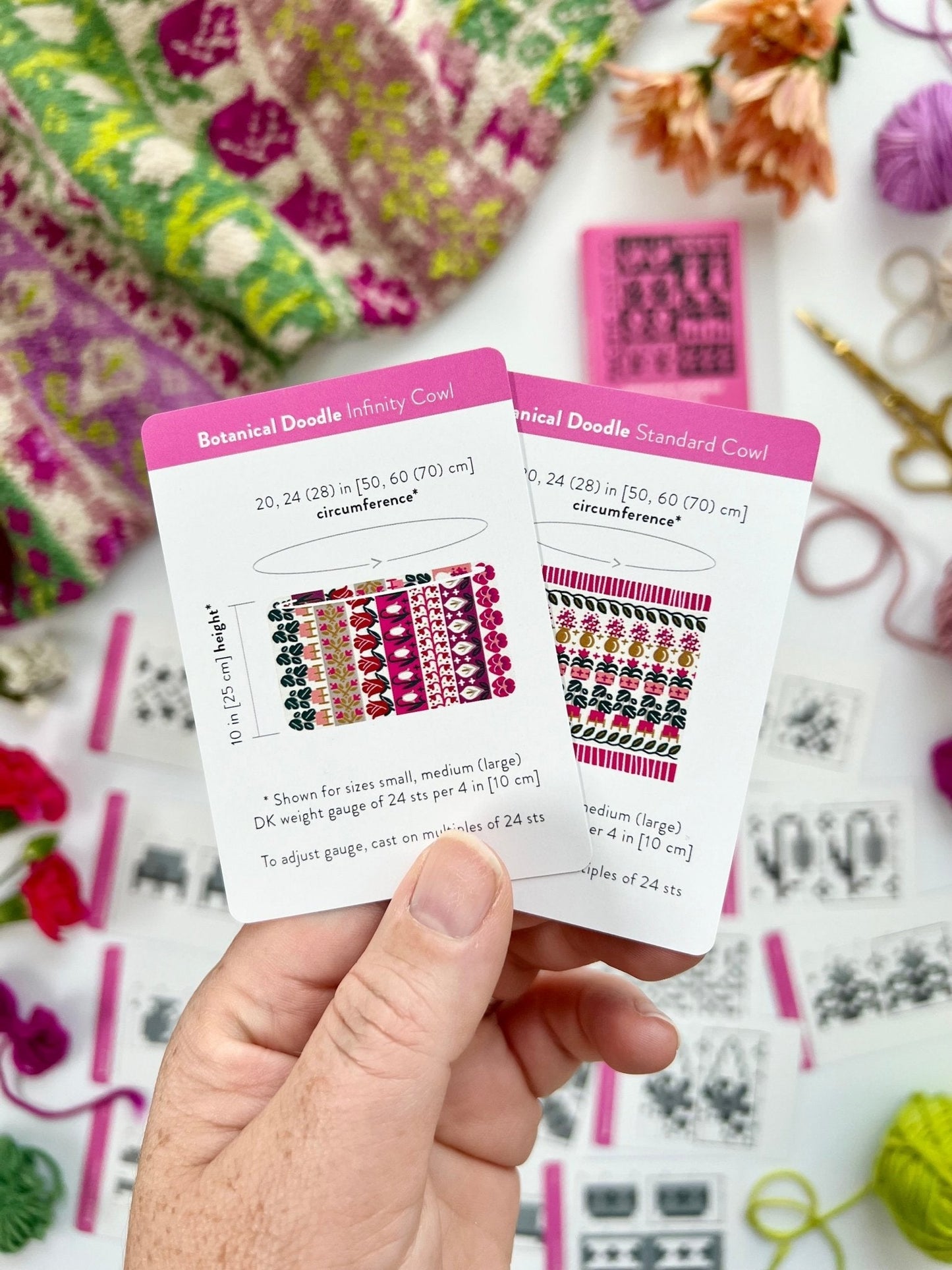 Botanical Doodle Deck: Knitting Chart & Stitch Dictionary Cards