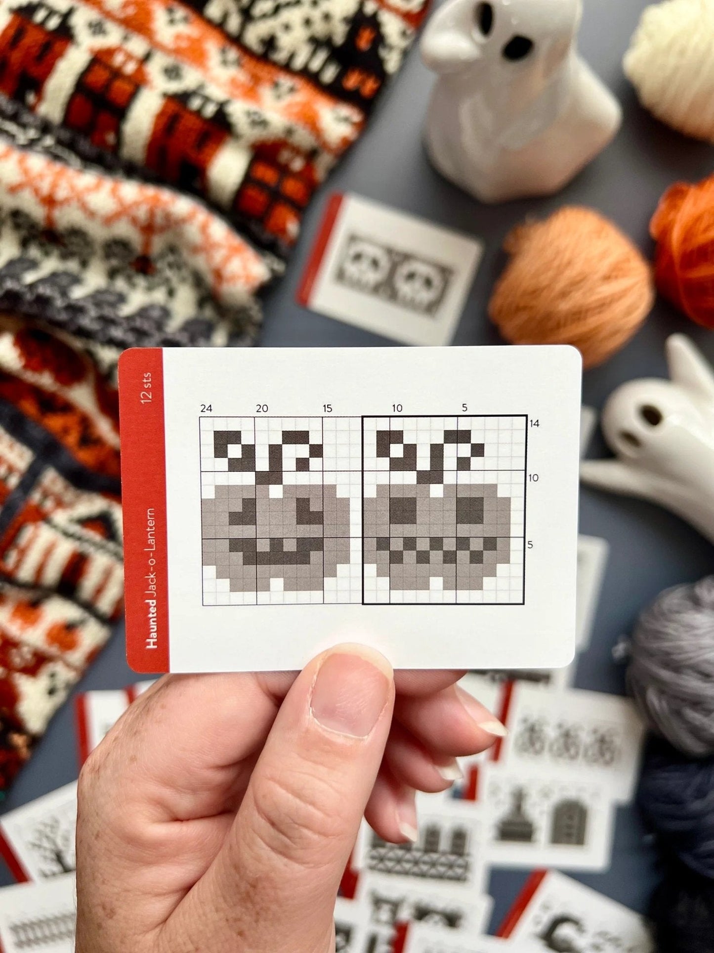 Haunted Doodle Deck: Knitting Chart & Stitch Dictionary cards
