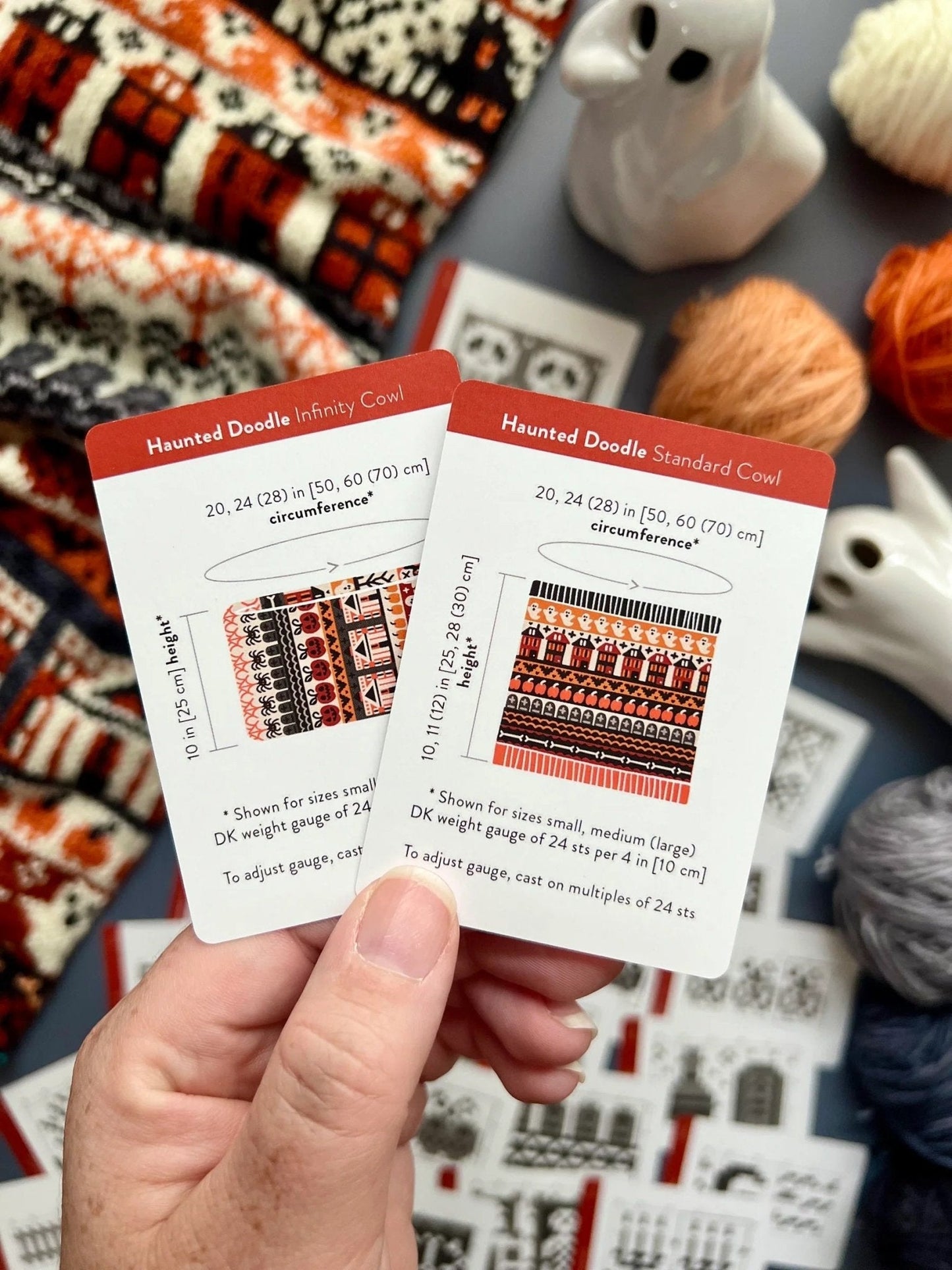Haunted Doodle Deck: Knitting Chart & Stitch Dictionary cards
