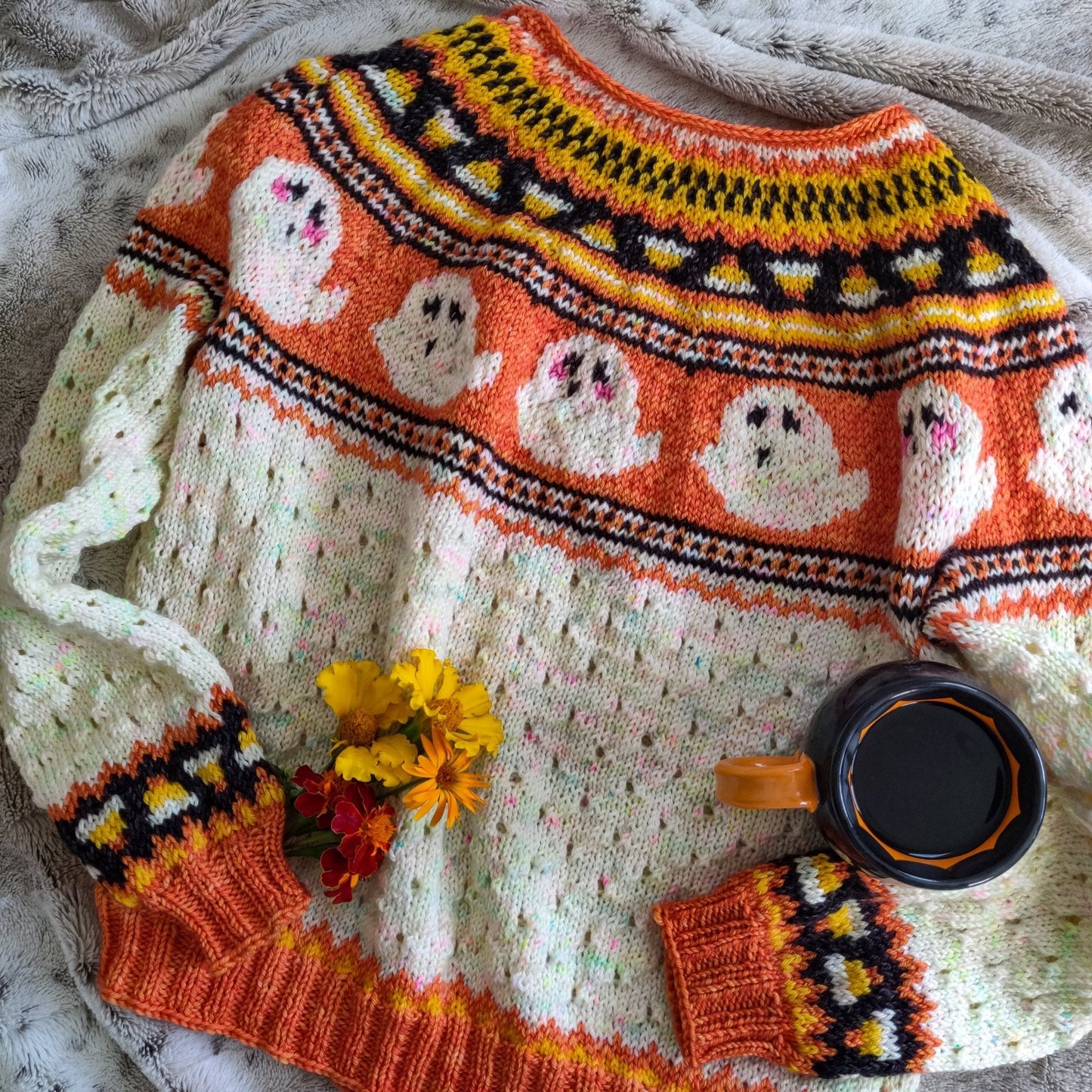 Let's Boo-gie Adult Sweater Pattern