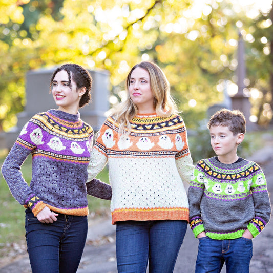 Let's Boo-gie Adult Sweater Pattern