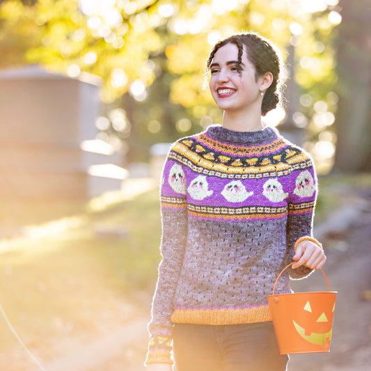Let's Boo-gie Sweater Black Purl Version