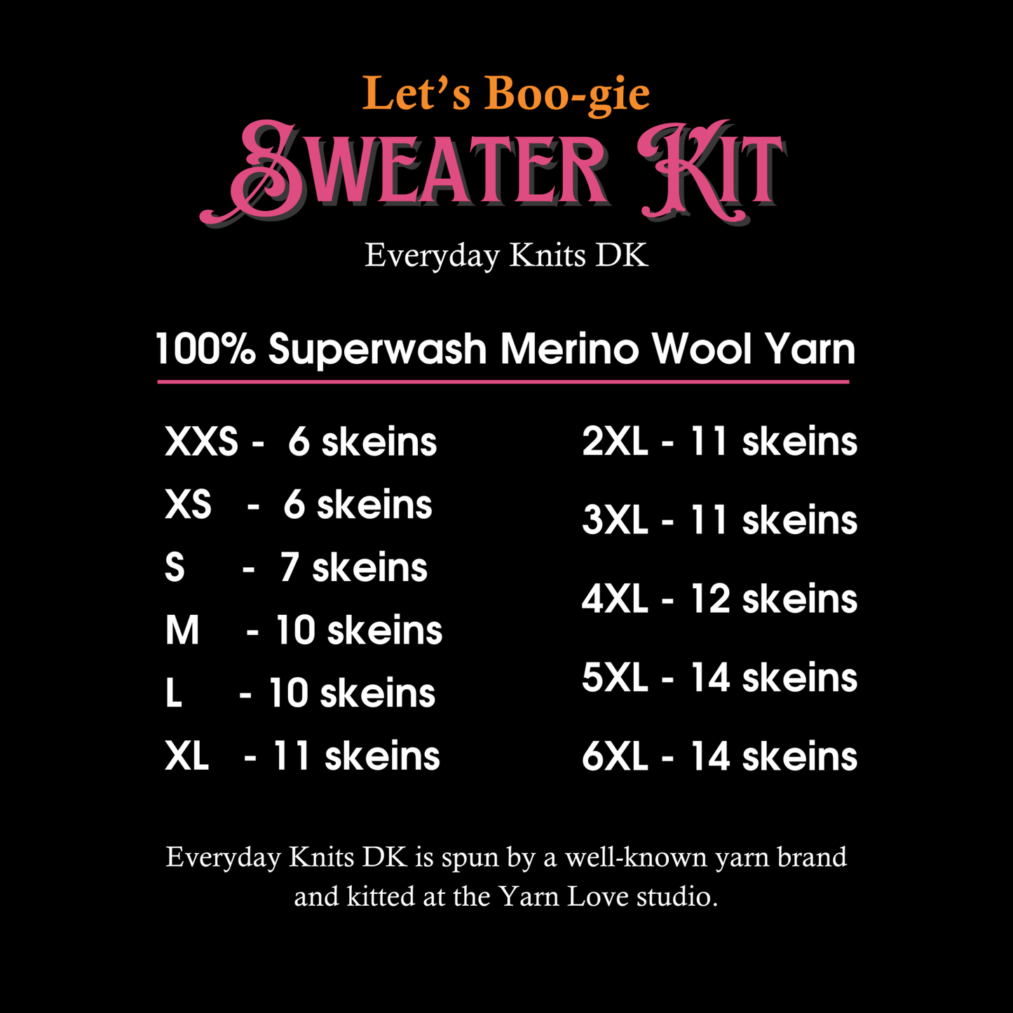Let's Boo-gie Sweater Kit - Everyday Knits DK