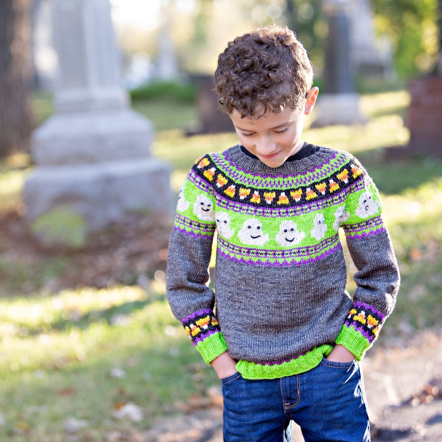 Let's Boo-gie Sweater Lime Version