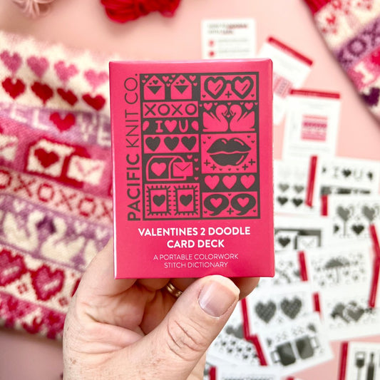 Valentine 2 Doodle Deck: Knitting Chart & Stitch Dictionary Cards