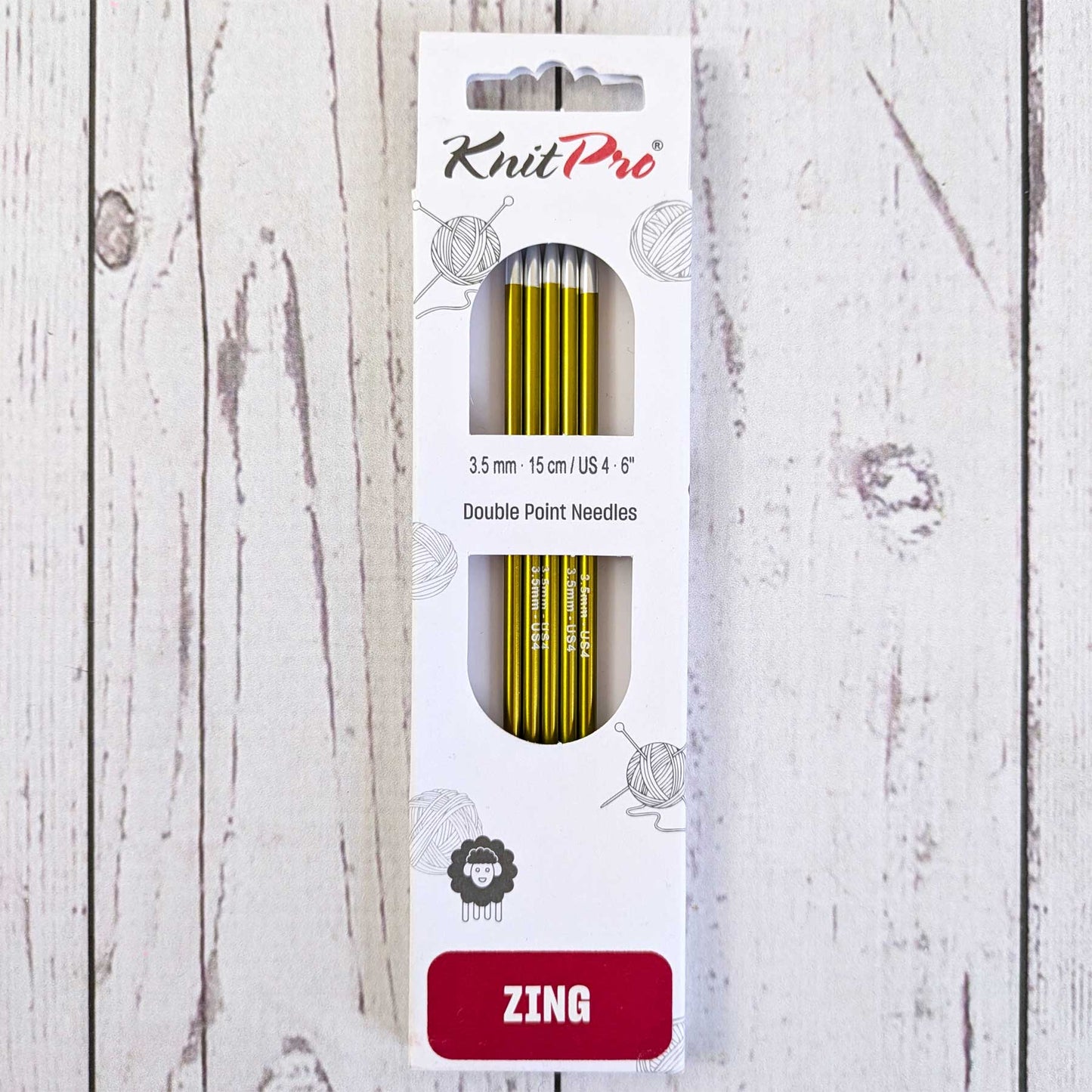 Zing Double Pointed Knitting Needles - 6"